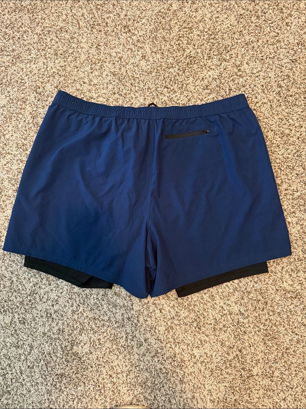 XXL Never worn!! DSG Navy Blue Athletic 2-in-1 Running Shorts with Black Liner - Picture 3 of 3
